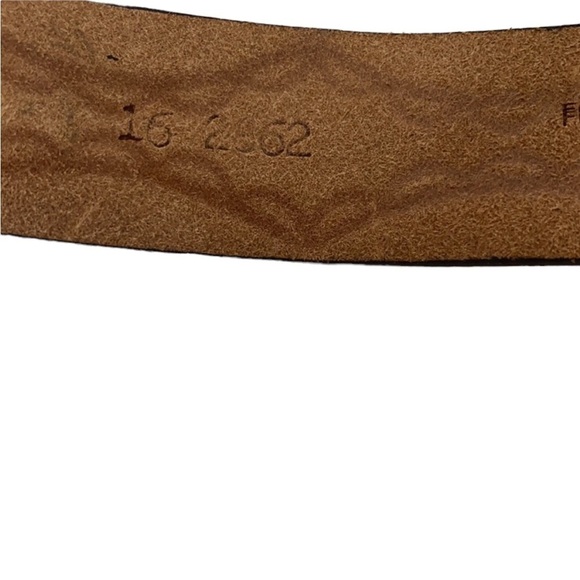 Vintage Cowhide Brown Tooled Leather Cowgirl Belt - Picture 5 of 9